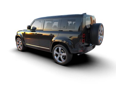 Modern lüks araba beyaz zemin üzerine.