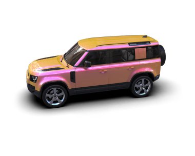 Arka planda bir araba. vektör illüstrasyonu.