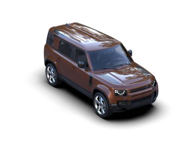 SUv beyaz arkaplanda izole edildi