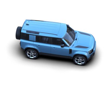 mavi modern araba - 3D render