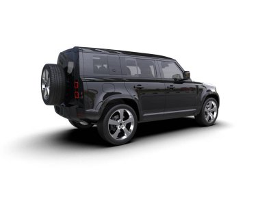 modern SUv beyaz arkaplanda izole edildi