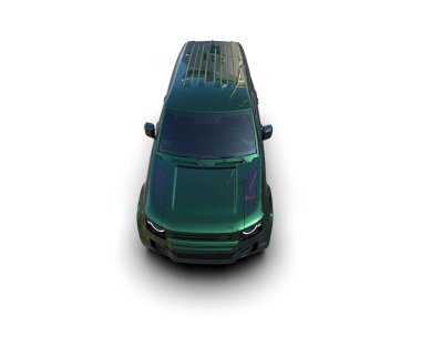 araba beyaz arkaplanda izole edildi