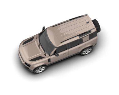 Beyaz arkaplandaki araba, vektör illüstrasyonu