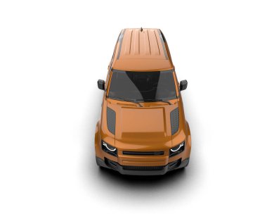 Beyaz arka planda modern SUV. 3d oluşturma