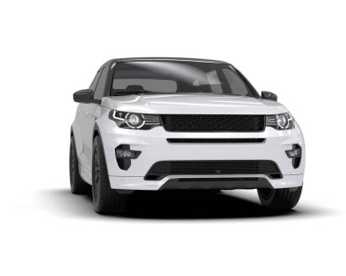 beyaz arka planda beyaz modern araba