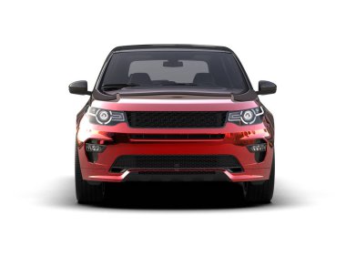 Modern kompakt SUV arabası - 3D illüstrasyon.