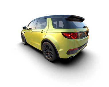 Sarı spor araba - 3D render