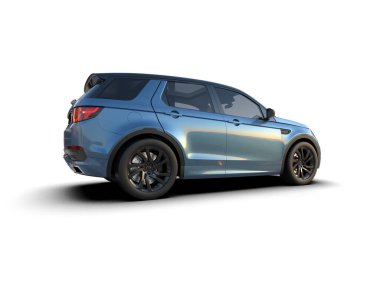 Araba beyaz arka planda izole edilmiş. 3d oluşturma