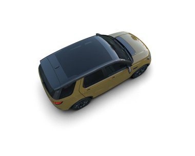 Araba beyaz arka planda izole edilmiş. 3 Boyutlu Hazırlama