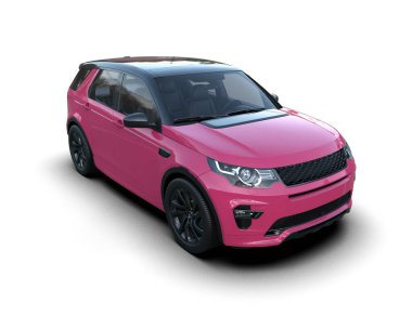 Pembe lüks spor araba