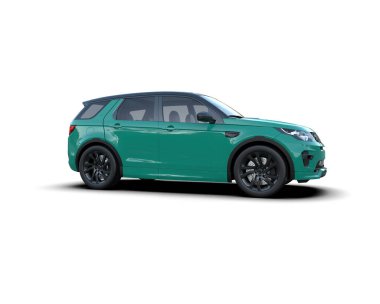 modern yeşil araba - 3 boyutlu resimleme