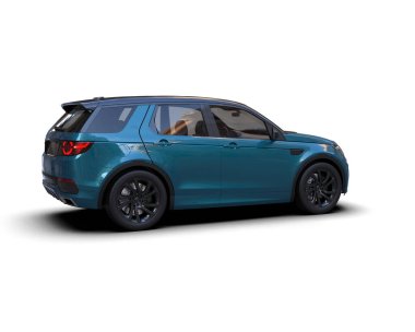 mavi spor araba - arka görünüm