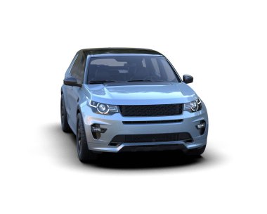 Mavi modern cip beyaz arka planda izole edilmiş. 3d illüstrasyon