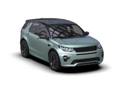 modern araba - beyaz arkaplanda izole edilmiş