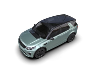 Araba, arka planda izole edilmiş. 3d oluşturma.