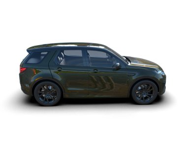 beyaz arkaplandaki modern araba 3 boyutlu görüntüleme