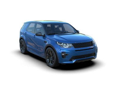 Beyaz arkaplanda daha az genel bir spor arabanın 3 boyutlu canlandırması