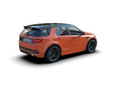 beyaz arkaplan üzerinde araba SUv 3 d illüstrasyon