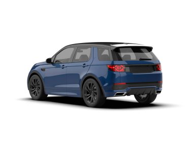 Modern mavi spor araba - yan görünüm