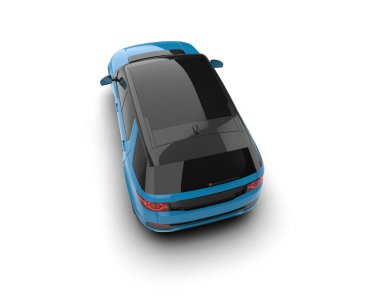 araba beyaz arkaplanda izole edildi