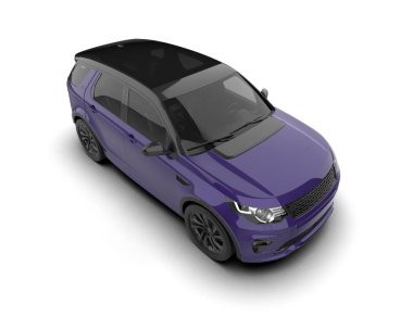 Modern araba beyazda izole edilmiş. 3d oluşturma