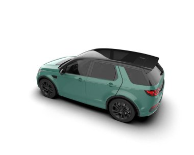 modern spor araba beyaz üzerine izole