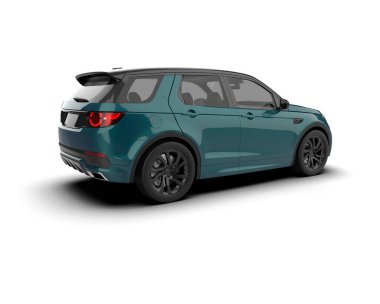 Modern SUV arka planda. 3d oluşturma