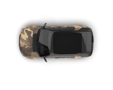 beyaz arkaplanda modern araba