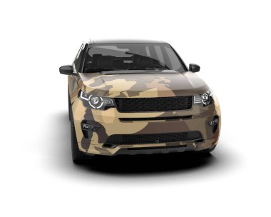 Modern askeri araba - 3D illüstrasyon