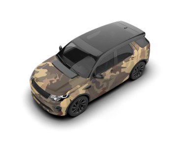 siyah modern SUV - 3D görüntüleme