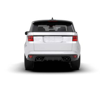 modern beyaz SUV araba - arka görünüm