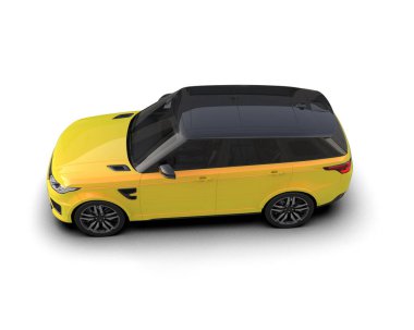 modern küçük sarı araba