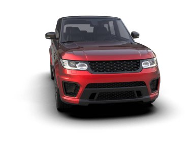 Beyaz arka planda lüks bir spor araba..