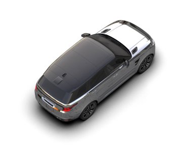 Beyaz arkaplandaki araba.