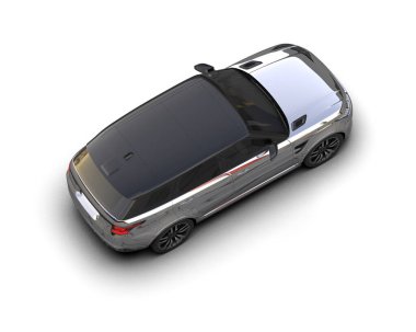 beyaz arka planda modern araba.