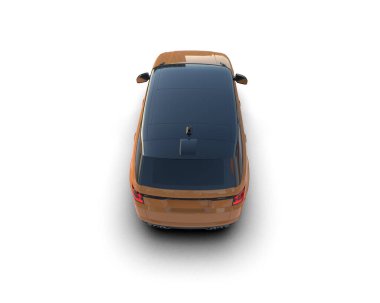 modern şehir arabası beyaz üzerine izole