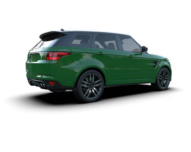 yeşil spor araba - arka taraf