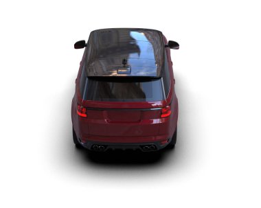 Araba manzaralı. 3d oluşturma.