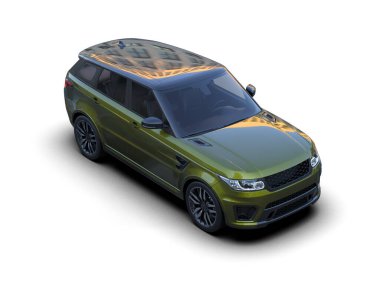 Yepyeni bir arabanın 3 boyutlu görüntüsü