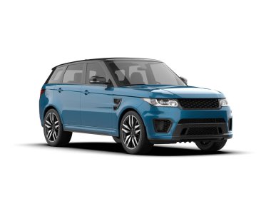 modern kompakt araba beyaz arkaplanda izole edildi