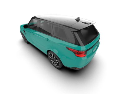 Araba arka planda izole. 3 Boyutlu Hazırlama