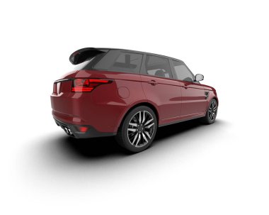 Lüks modern araba beyaz arka planda