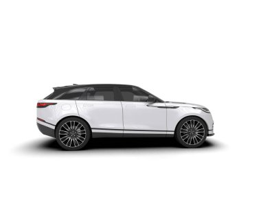 Araba arka planda izole. 3D görüntüleme - illüstrasyon