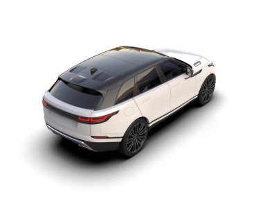 Siyah araba beyaz arkaplanda izole edildi.