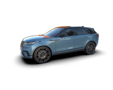 3 boyutlu markalı, lüks konsept bir araba.