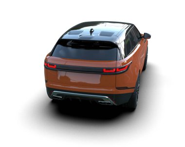 modern araba beyaz arka planda izole edilmiş