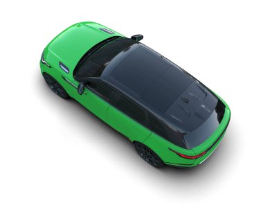 Siyah arka planda yeşil araba