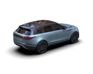 Modern lüks SUV araba. 3d oluşturma