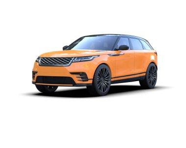 modern araba gri arka planda izole edilmiş.