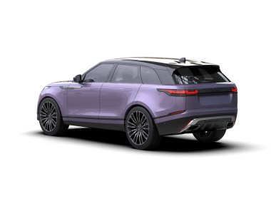 Araba modern şehir izole edilmiş arka plan. 3D görüntüleme - 3D